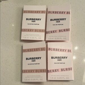 Burberry Her scent Set of 4! 1.5ml x4=6ml New GWP